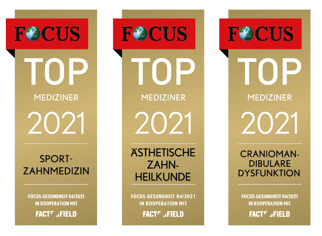 FOCUS Top-Mediziner 2021 in Ästhetik, Sport-Zahnmedizin und CMD